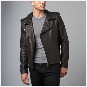 Clou Wizened Lamb Leather Biker Jacket
